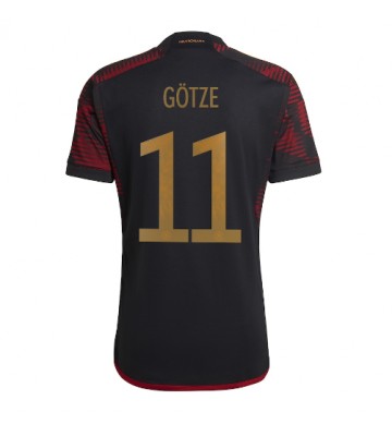 Tyskland Mario Gotze #11 Bortatröja VM 2022 Korta ärmar